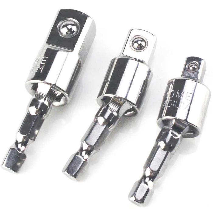 Adapter Mata Bor Kunci Sok 3 Pcs Sambungan Kunci Shock Konektor Mata Bor Socket Adaptor Kunci Sok Ma