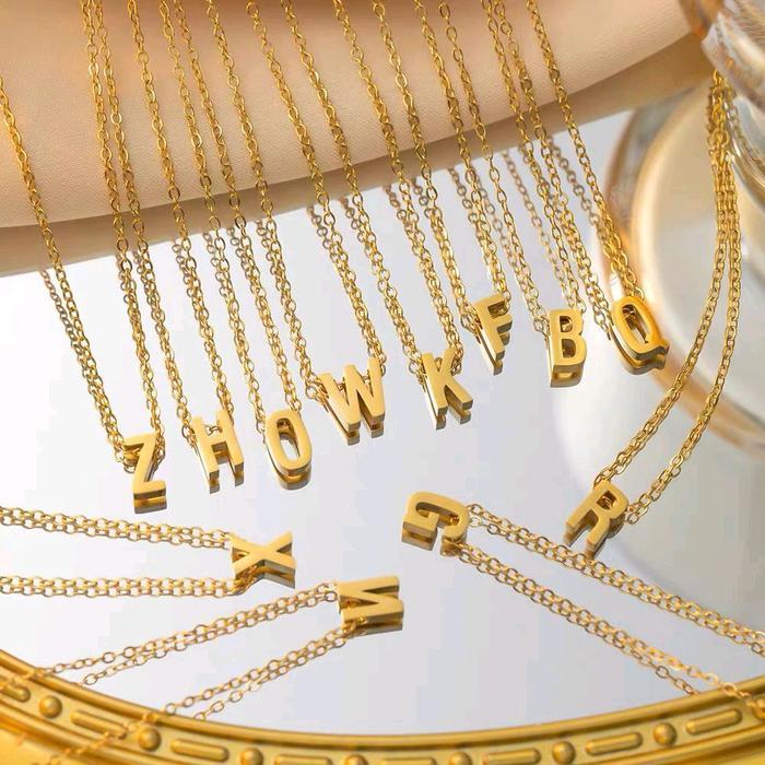 Kalung Huruf Titanium Nagita Korean Style Anti Luntur