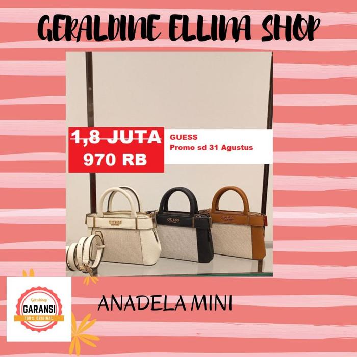 Tas Guess wanita sale satchel bag original store seri ANADELA MINI