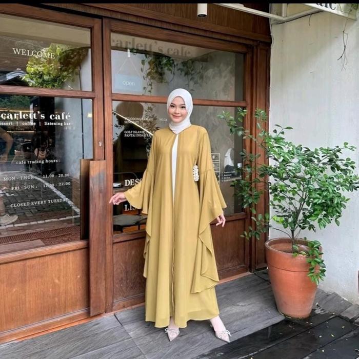 Set Outer Cyra | setelan baju outer | ceruty outer