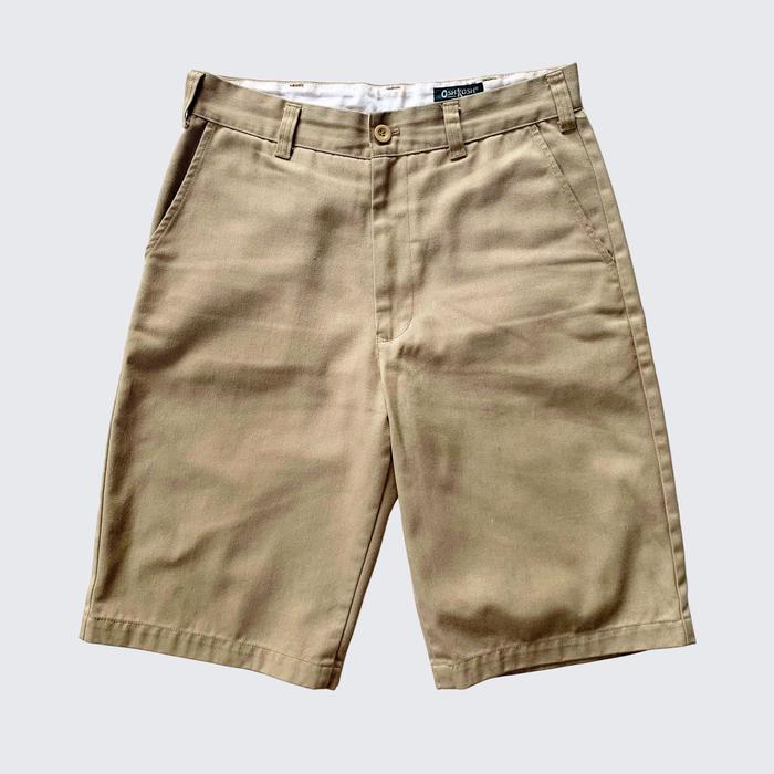 Cream Cream Khaki Oshkosh Classic Heavy Canvas Regular Basic Shortpants - Unisex - 30
