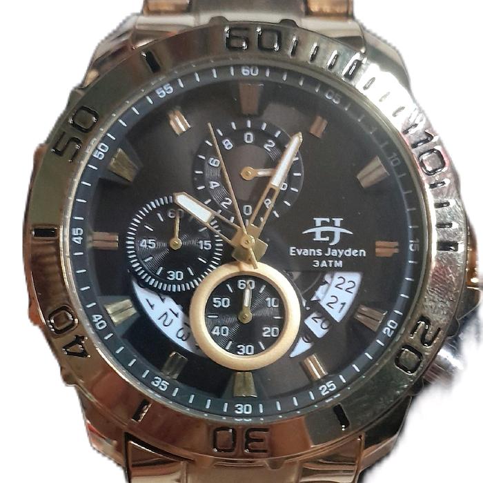 jam tangan digital EVAN JAYDEN Gold Pria
