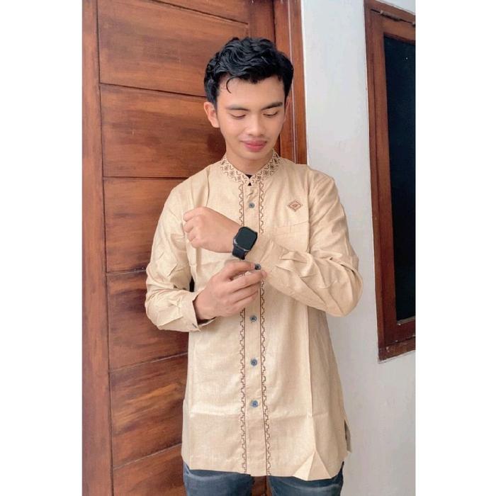 Promo...!!! Elfattih Collection by Al fadhil Baju Koko Tangan Panjang Manset Terbaru Bahan Katun Mad