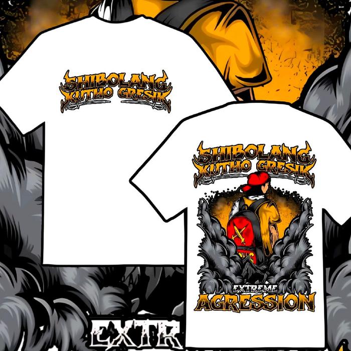 Kaos Shibolang PSHT Kaos Unisex Lengan Pendek Premium Bahan Lembut Jahitan Kuat Extreme Agression Si