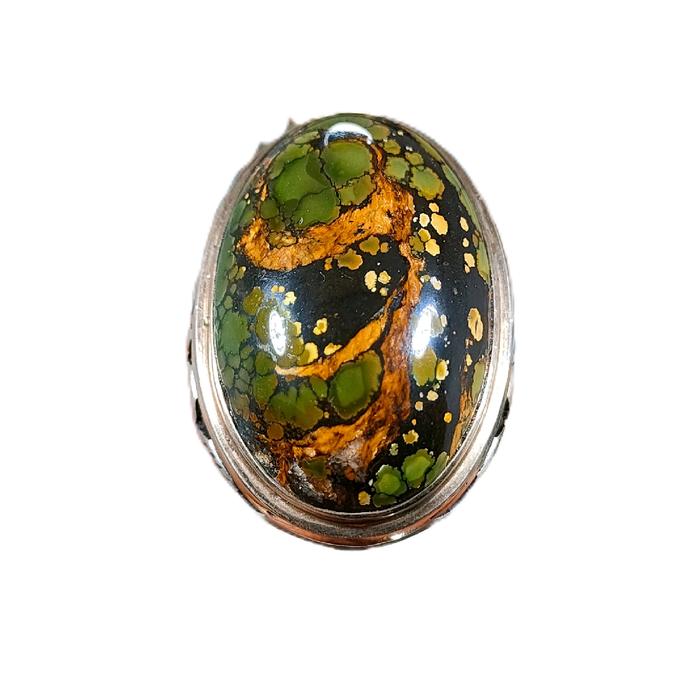 pirus hubei/ShinJiang turquoise Ring warna hijau batu cincin