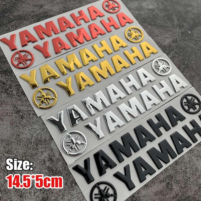 2Pcs Stiker Logo Emblem Yamaha 3D Timbul Untuk Motor Yamaha