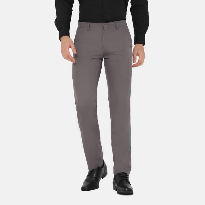 BAROSSO Celana Panjang Formal Hamilton Slim Fit Long Pants Abu Grey