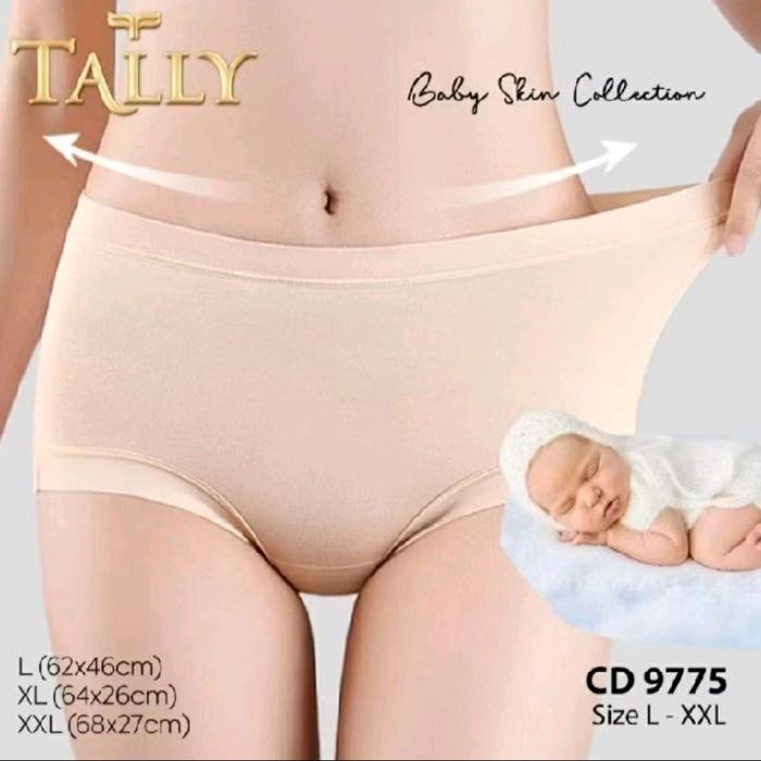 TERACOTTA19  - [3 PCS] Celana dalam wanita gadis remaja TALLY 9775 Cotton Baby Skin L-XXL