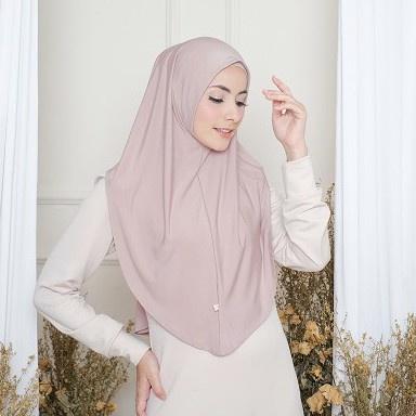Ready- YB67FC Pinkish Official - Naya Instan (Bergo Hijab Bahan Korean Jersey)