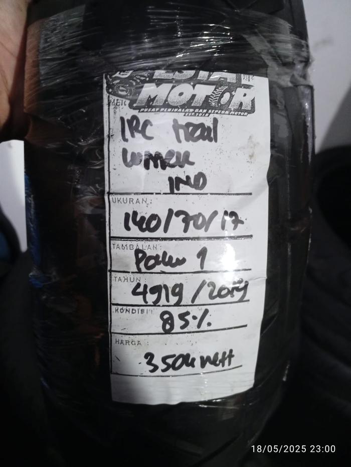 BAN COPOTAN IRC TRAIL WINNER RING 17 UKURAN 140 70 17 DUAL PURPOSE KODE4919