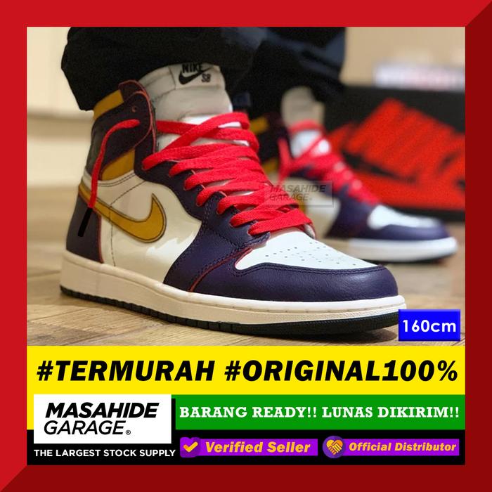 Shoelaces Warna Merah Crimson Red Tali Sepatu AJ Air Jorda Flat Laces Made in USA Black Aglets Origi