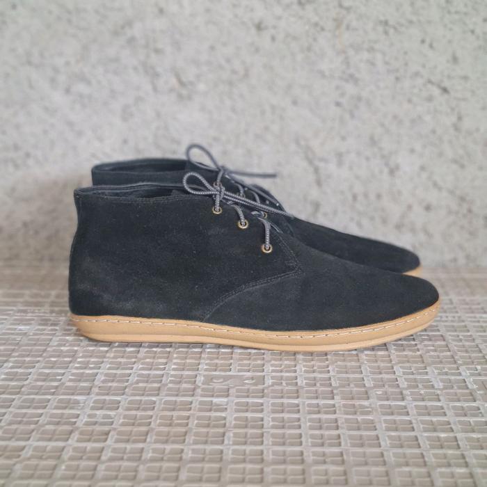 ERMENEGILDO ZEGNA ITALY CASUAL SNEAKERS BLACK SHOES