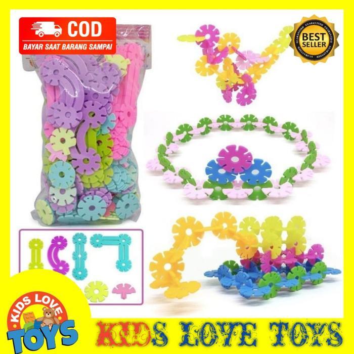 Ready stok MAINAN ANAK KREATIF BLOCK BENTUK BUNGA DIY BOMBIK / MAINAN
