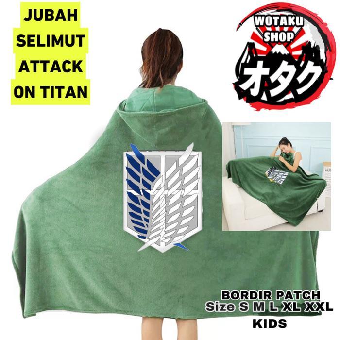 PREMIUM (READY) terjamin Jubah selimut attack on titan hangat import terlaris