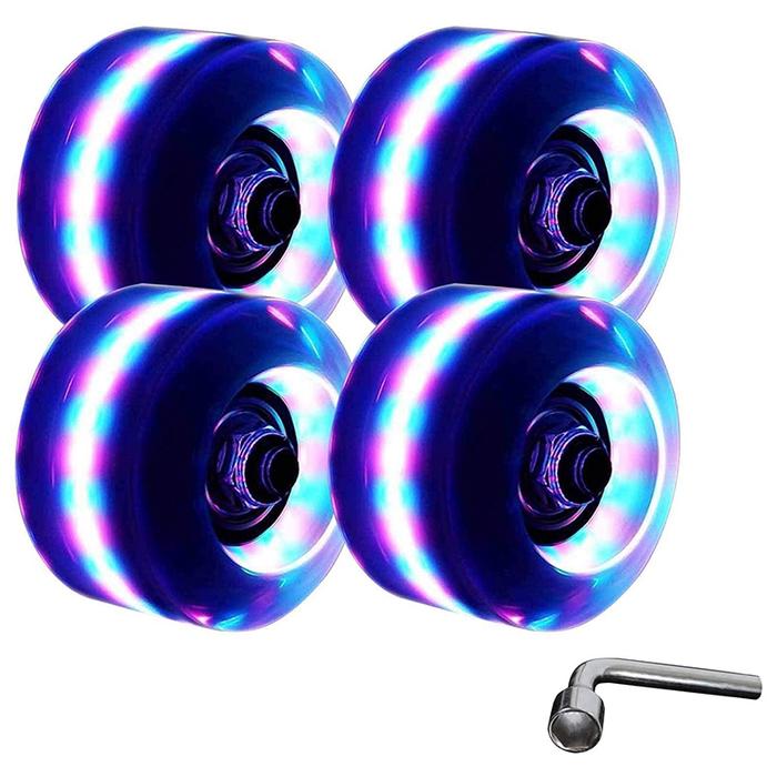 Light Up Roller Skate Wheels With Bearings Luminous Quad Roller Skate