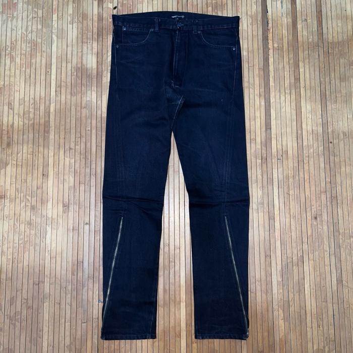 BONDAGE LAD MUSICIAN FLOWERS 03 BLACK ZIPPER DENIM JEANS hysteric glamour rick owens raf simons