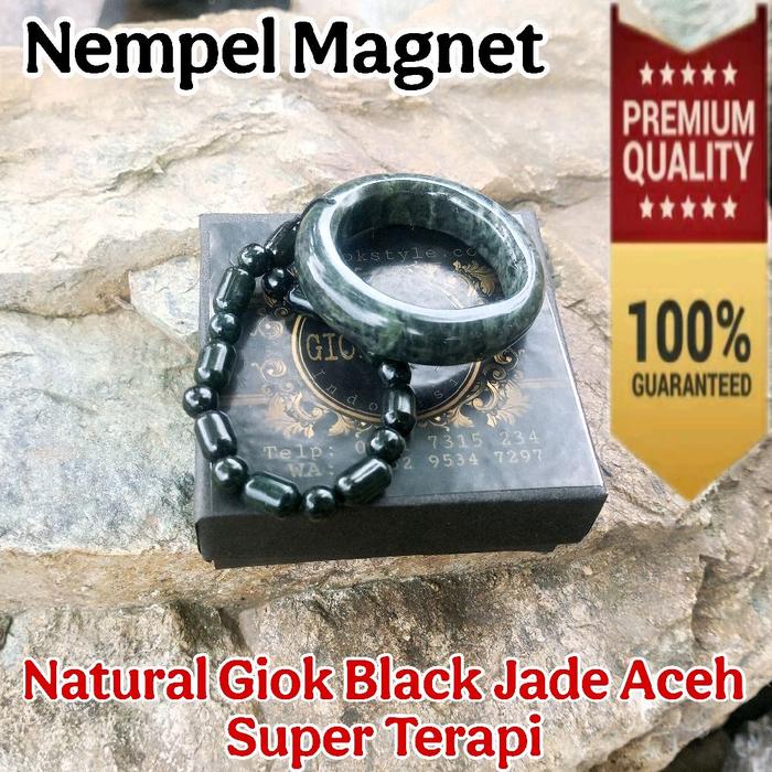 1 set gelang giok blackjade aceh asli