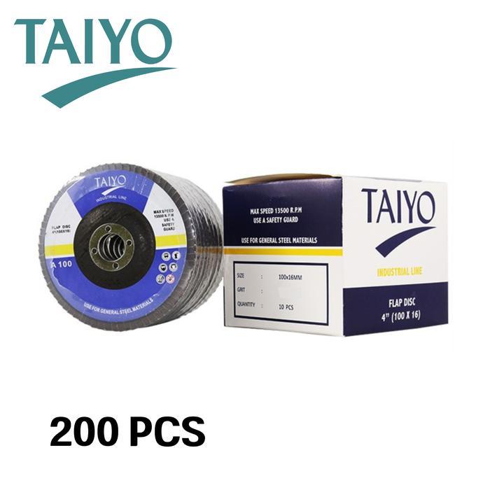 Gerinda Amplas 4 Inch TAIYO 1 DUS 200 Susun Flap Disc Wheel Bundar
