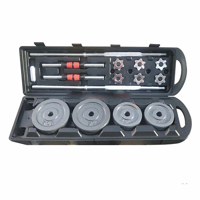 Dumbell York Set Chrome Barbel Set 50kg Set Dumbel Chrome Full Besi Jaminan Termurah