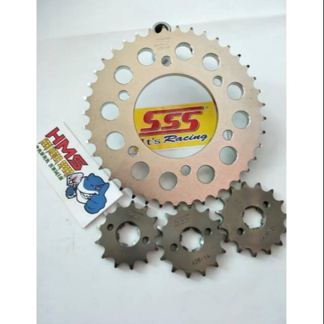 GEAR / GIR SSS DEPAN BELAKANG 428 CBR, CB 150 R, MEGAPRO, VERZA, SONIC,CB150 LED, CB,NMP,CBR 150 DLL