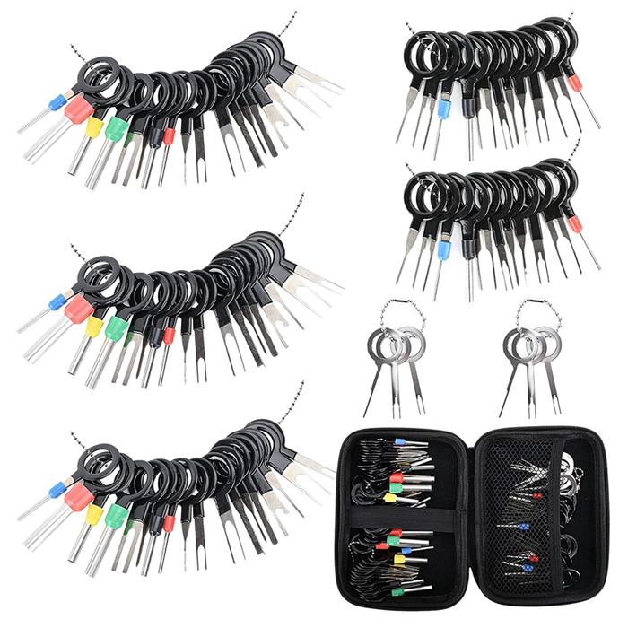 82PCS Terminal Extractor Removal Tool Kit Depinning Key Tool Set for