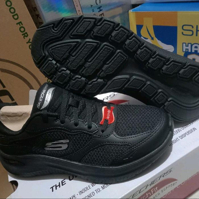 Skechers Arch Fit 2.0 Sr Men's Lifestyle Shoes - Black ,Sneakers Pria Hitam Casual Pantofel