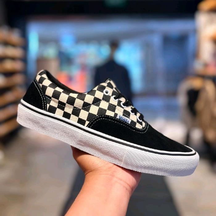 VANS ERA PRO SKATE CHECKERBOARD BLACK WHITE ORIGIN