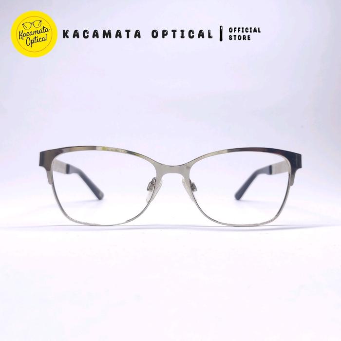 KACAMATA OPTICAL - Frame KMO5523 Cat Eye Silver Besi Plastik
