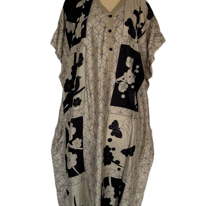 [Cream Series] Daster Kalong Batik Solo Premium Rayon Adem Agen Distributor Busui Kancing