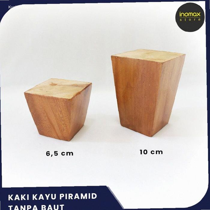 KAKI SOFA KAYU PIRAMID TANPA BAUT WARNA NATURAL/KAYU - BAHAN BAKU SOFA/AKSESORIS SOFA/FURNITURE/LEMA
