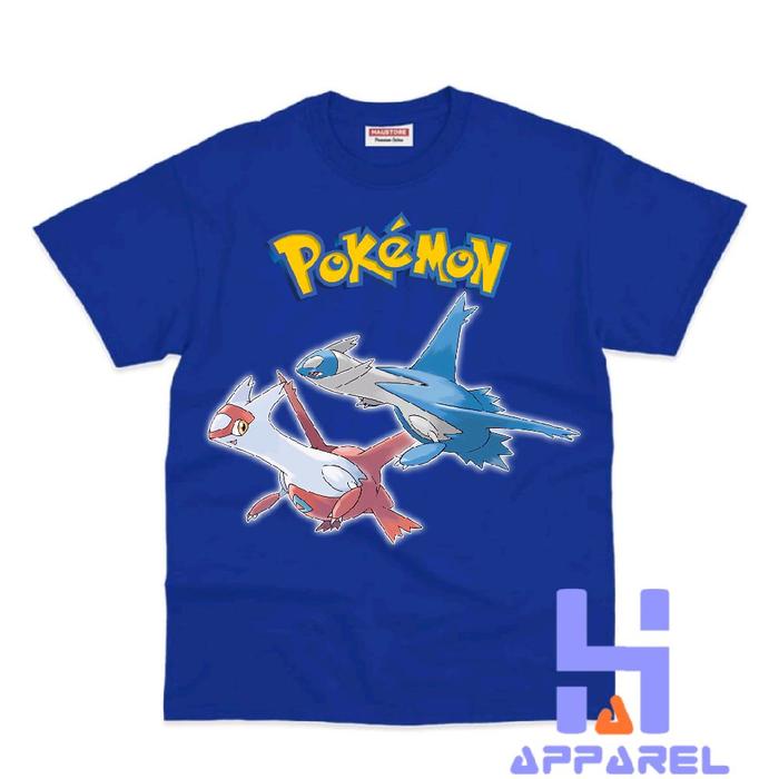 BAJU ANAK KAOS ANAK KARAKTER POKEMON LATIAS LATIOS