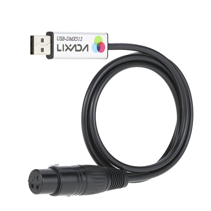 Stage Light Controller Cable USB to DMX Interface Adapter LED DMX512