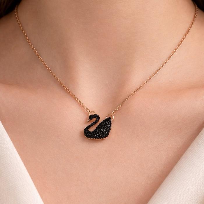Kalung Angsa  Elegant 18KGP di lapisi emas 18karat  kadar emas 75%