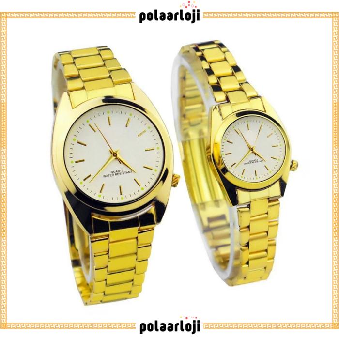 PROMO PA JAM TANGAN COUPLE MURAH 5 RANTAI PREMIUM GROSIR ARLOJI SK002 Terlaris