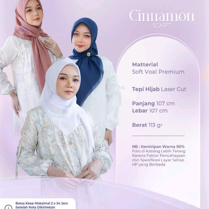 Hijab Daffi Cinnamon Series hijab segiempat ORI Daffi