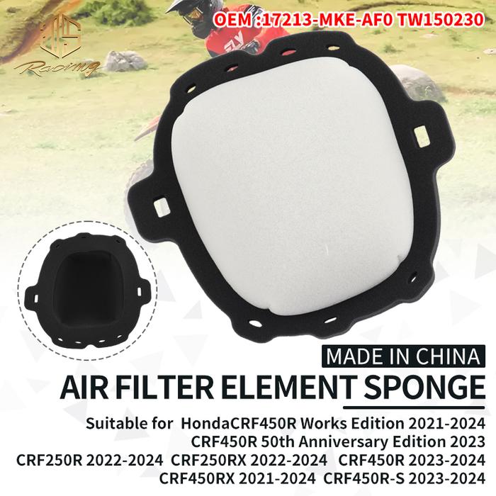 JSRAOIMG Motorcycle Dual Foam Air Filter For Honda CRF250R CRF450R CRF250RX CRF450RX CRF450RWE Works