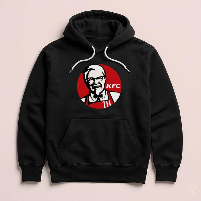 Hoodie Kentucky Fried Chicken KFC Premium Fleece Cloth Sweater Jacket Hood Black Hitam