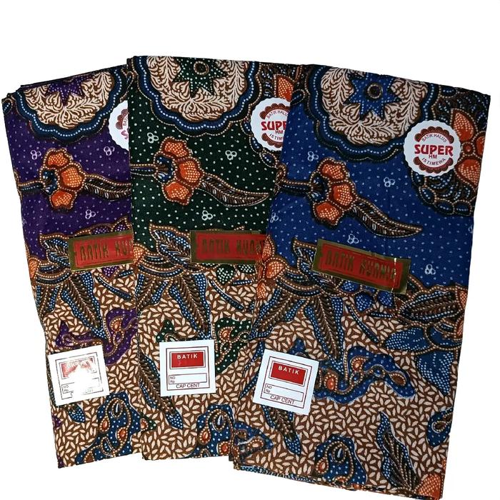 Paket Hemat 3pcs Sarung Batik Pasca Ibu Melahirkan Cap Batik Kurnia Asli Pekalongan Bunga Motif Sant