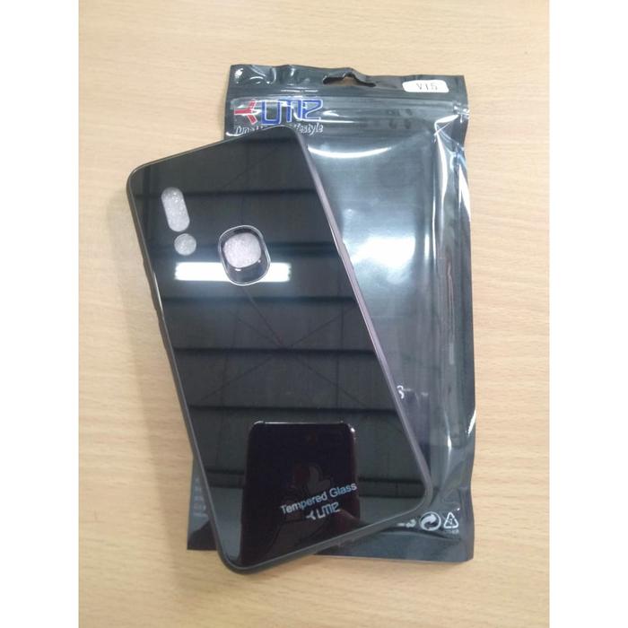 Soft Case TPU BLACK GLASS CASE SERIES ORIGINAL UME For VIVO V15 2019 - Temperedglass case