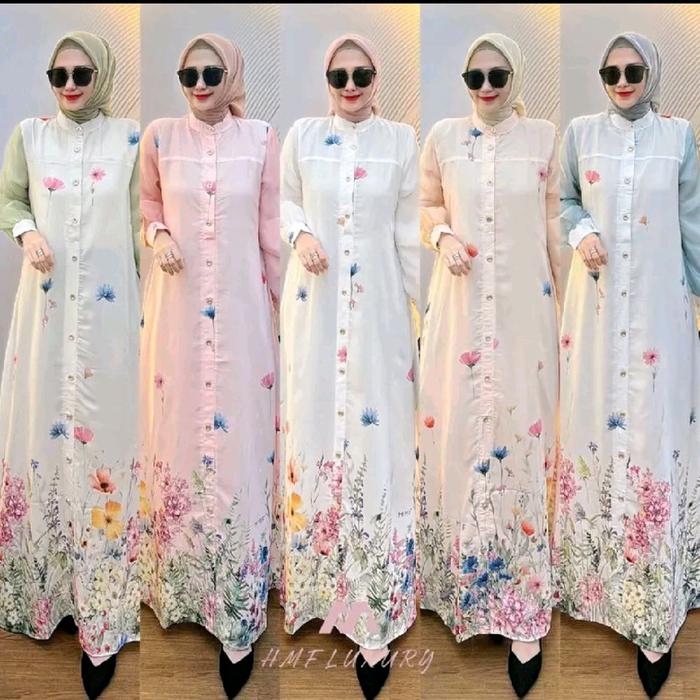 Dress Floria By HMF Original Muslim Dewasa