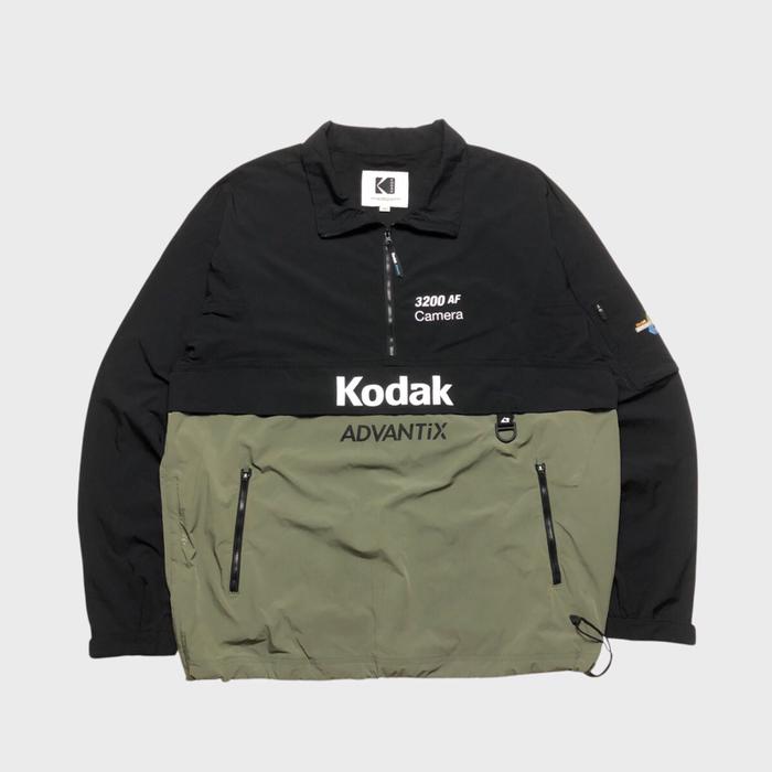 Kodak Advantix 3200 AF Camera Utility Left Pocket Anorak Jacket Black Sage