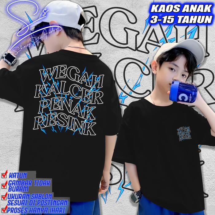 tshirt Kaos Anak Wegah Kalcer Penak Resink kaos Motor Racing Distro Terbaru Atasan Moh Kalcer Poko R