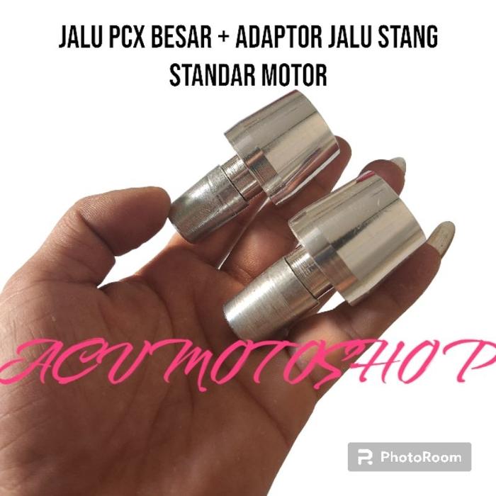 PAKET JALU STANG PCX BESAR PLUS ADAPTOR JALU STANG STANDAR / KHUSUS BUAT STANG STANDAR ORI MIO HONDA