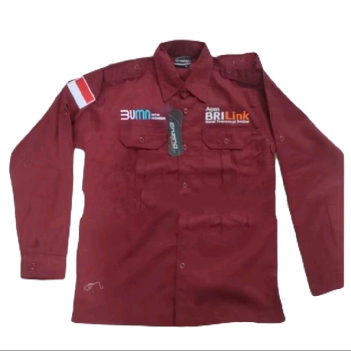 SERAGAM BRI LINK KEMEJA BRI LINK FULL BORDIR BAJU BRI LINK