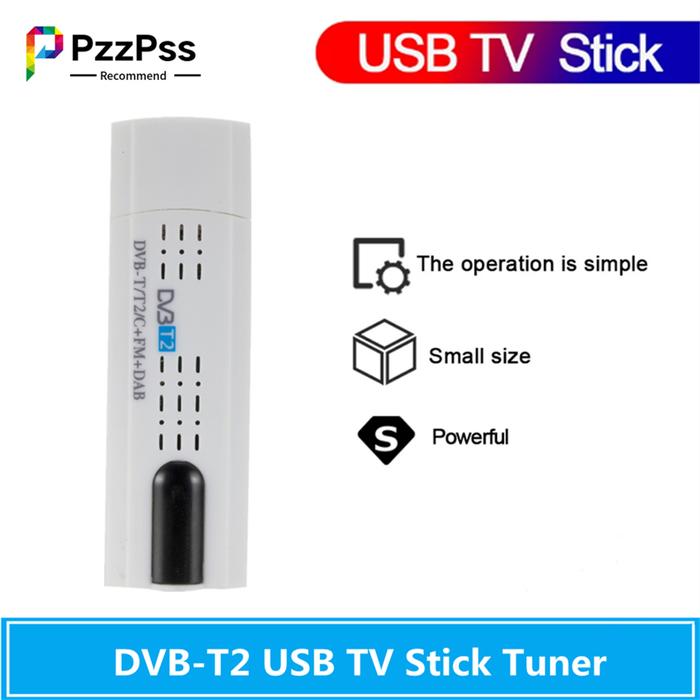 PzzPss Digital satellite DVB T2 USB TV Stick Tuner With Antenna