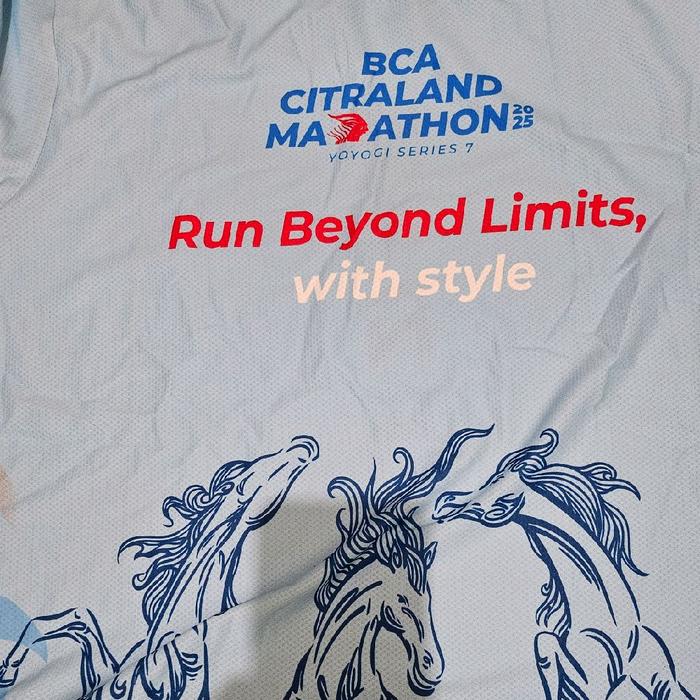 Jersey Finisher Citraland Marathon 2025 Size L BCA Citraland Marathon 2025 Run Beyond Limits with St