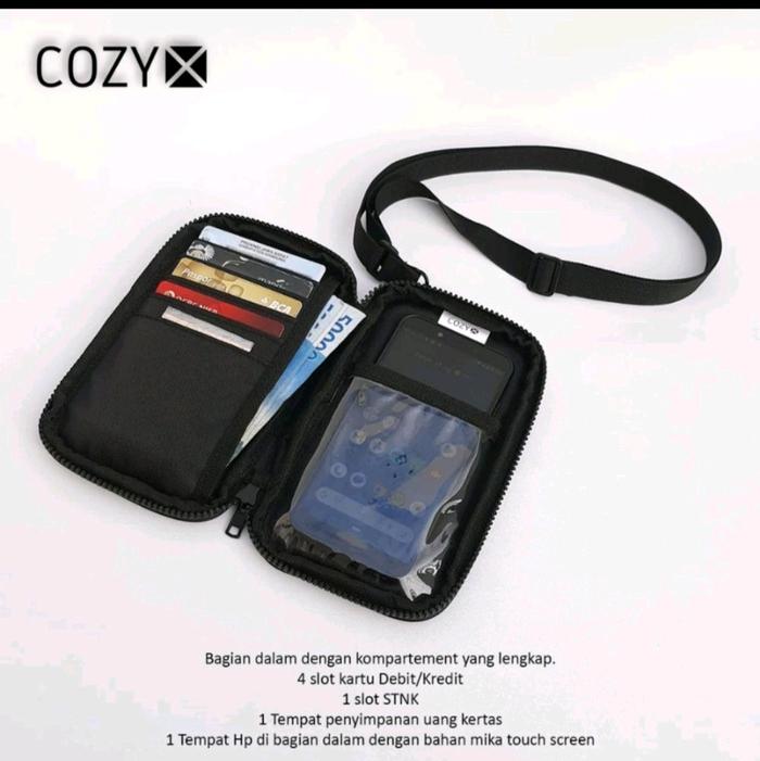 Tas slempang cewek cowok Tas bahu cowok tas dompet gantung leher slingbag Handphone Tas Hp cozy-x