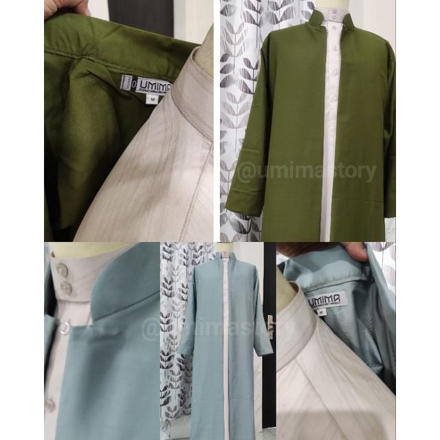 Jubah luar/luaran gamis premium - Jubah belah merk Umima - katun - ala Habaib
