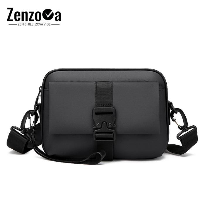 Zenzova Tas Selempang Pria Wanita Tas Casual 3 Mode Tas Selempang Handheld Crossbody Minimalis Tas K