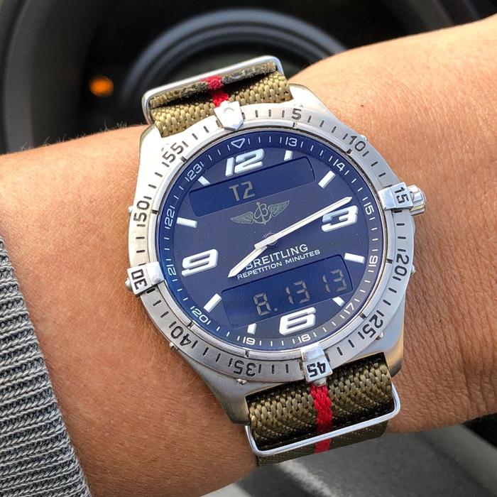 ORIGINAL Breitling Aerospace Titanium Ref.E65362109422 40MM Quartz Watch
